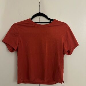 Women's Red Short Sleeve Top